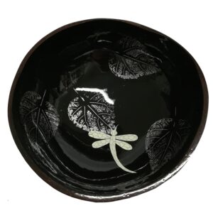 Kokosschale mit Libelle Silber