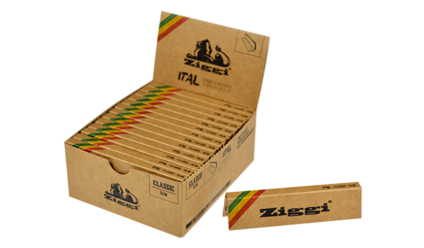 Ziggi ital unbleached rolling papers Box