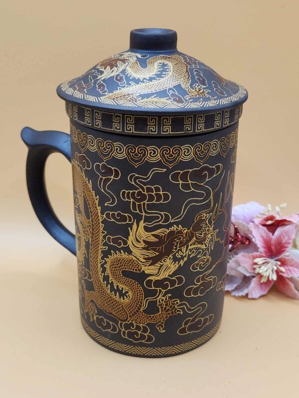 Teetasse Dragon (Black/Gold)