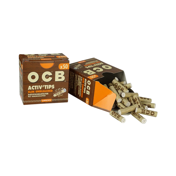 OCB ActivTips Slim Unbleached (50 Stück)